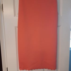 Coral midi skirt